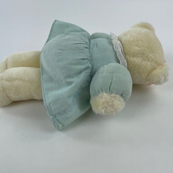 OshKosh B'Gosh Teddy Bear Plush Stuffed Animal, Eden Toys Blue Dress Vintage - Picture 5 of 8